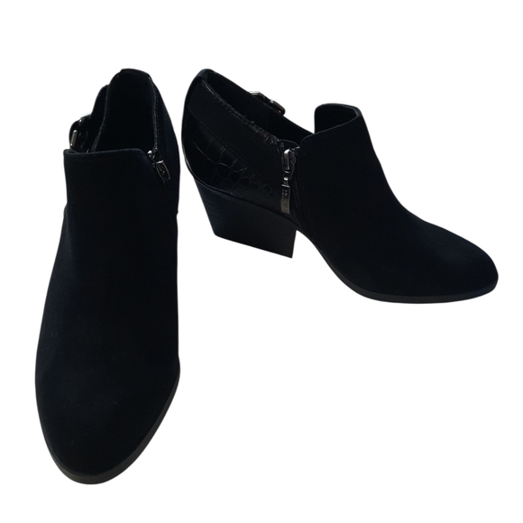 Michael Shannon Black Ankle Booties with Buckle Detail 7.5 - Picture 6 of 9